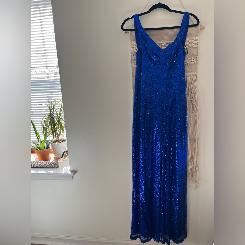Lulus Sparkly Off the Shoulder Jumpsuit